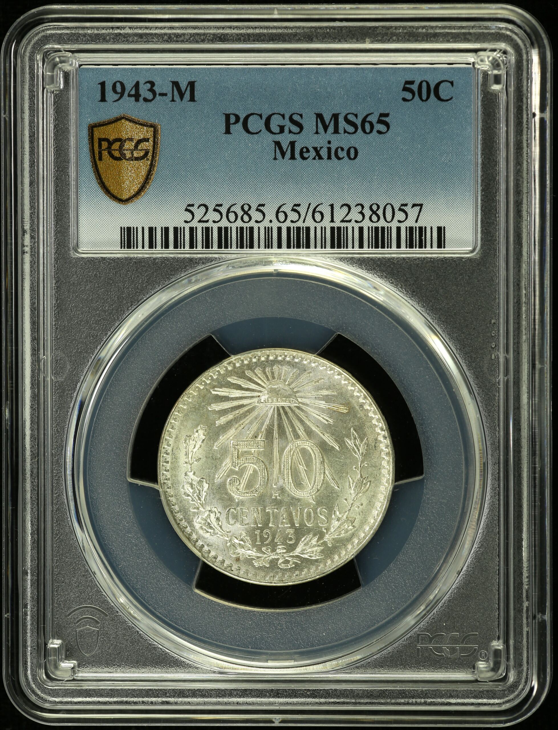 Modern Silver & Minors 50 Centavo 1943 M PCGS MS65 0154169
