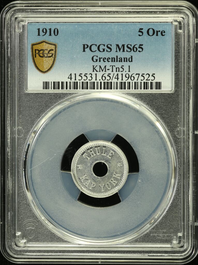 Other Greenland 5 Ore 1910 KM-Tn5.1 PCGS MS65 0155171