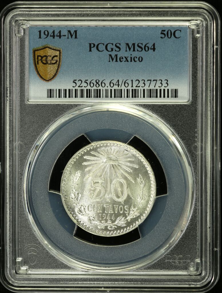 Modern Silver & Minors 50 Centavo 1944 M PCGS MS64 0154220