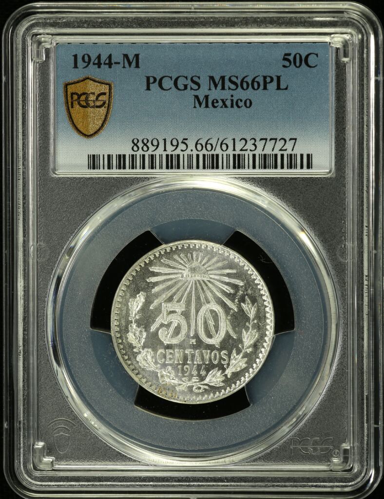 Modern Silver & Minors 50 Centavo 1944 M PCGS MS66PL 0154292