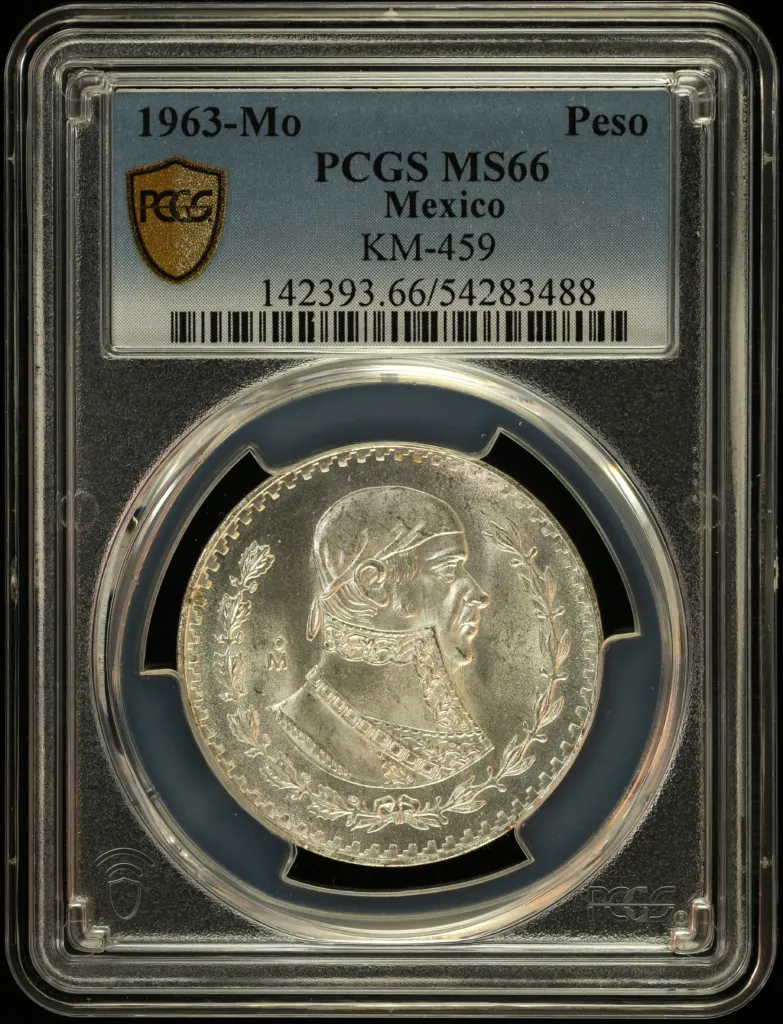 Modern Silver & Minors Peso 1963 Mo PCGS MS66 KM-459 0154848