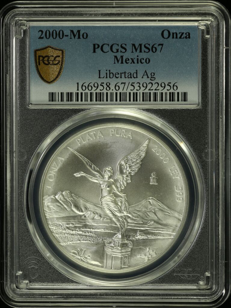 Modern Silver & Minors Onza 2000 Mo PCGS MS67 0154989