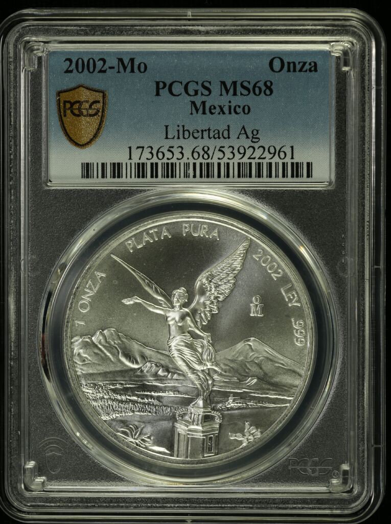 Modern Silver & Minors Onza 2002 Mo PCGS MS68 0154998