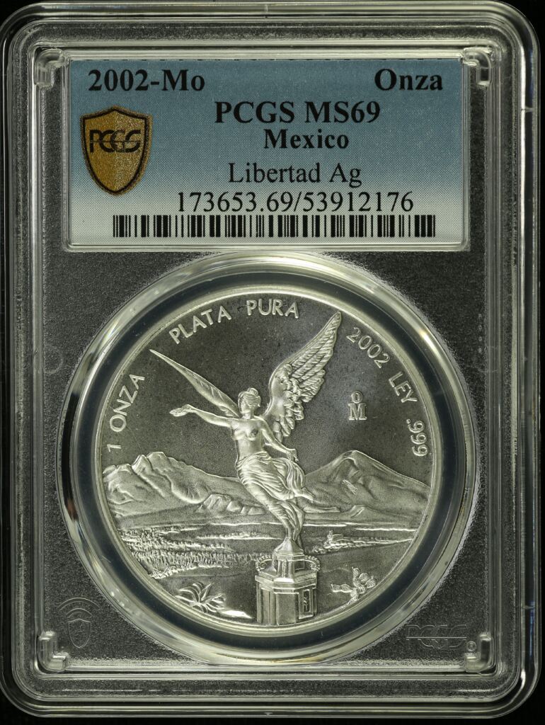 Modern Silver & Minors Onza 2002 Mo PCGS MS69 0154999