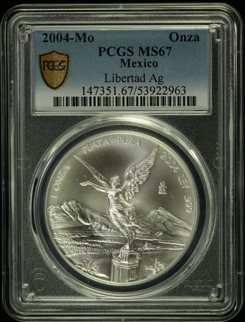Modern Silver & Minors Onza 2004 Mo PCGS MS67 0155007