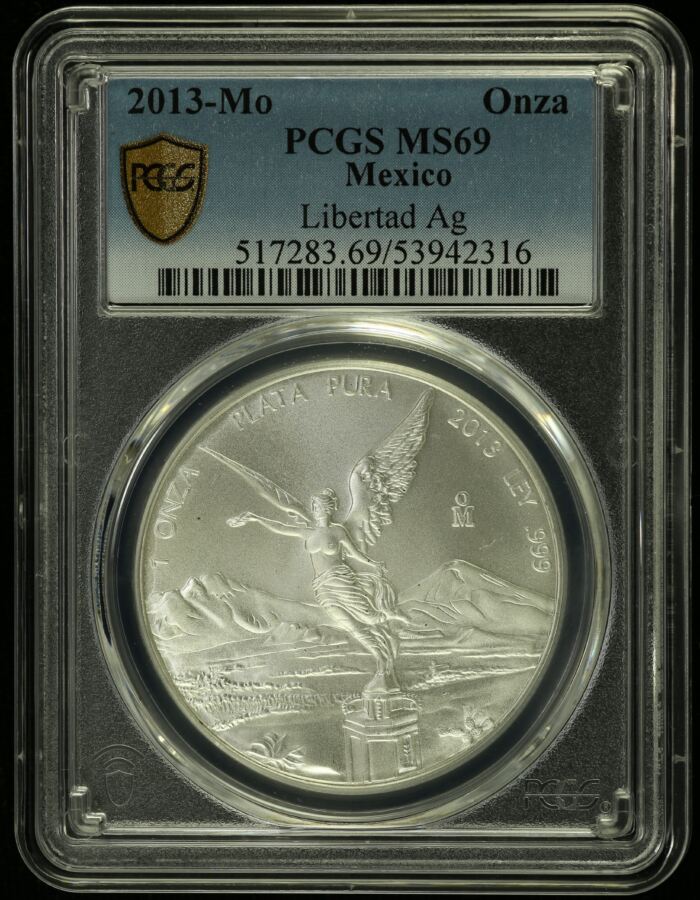 Modern Silver & Minors Onza 2013 Mo PCGS MS69 0155035Modern Silver & Minors Onza 2013 Mo PCGS MS69 0155035