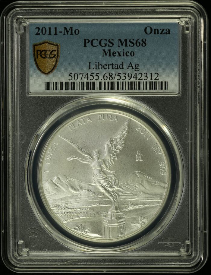 Modern Silver & Minors Onza 2011 Mo PCGS MS68 0155036Modern Silver & Minors Onza 2011 Mo PCGS MS68 0155036