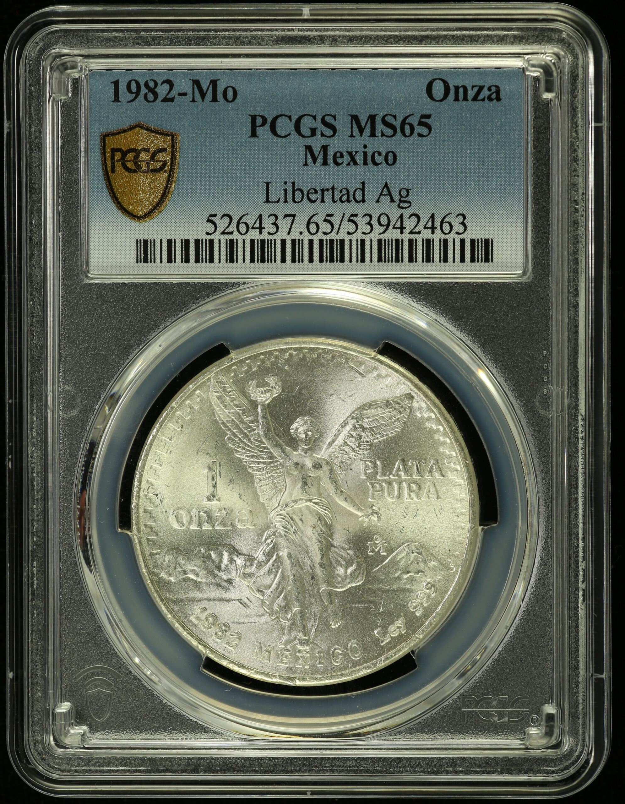 Mexican Coins Modern Silver & Minors Onza Modern Silver & Minors Onza 1982 Mo PCGS MS65 0155037 Modern Silver & Minors Onza 1982 Mo PCGS MS65 0155037Modern Silver & Minors Onza 1982 Mo PCGS MS65 0155037