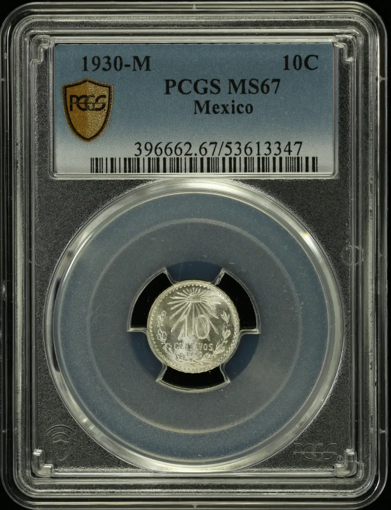 Modern Silver & Minors 10 Centavo 1930 M PCGS MS67 0153732