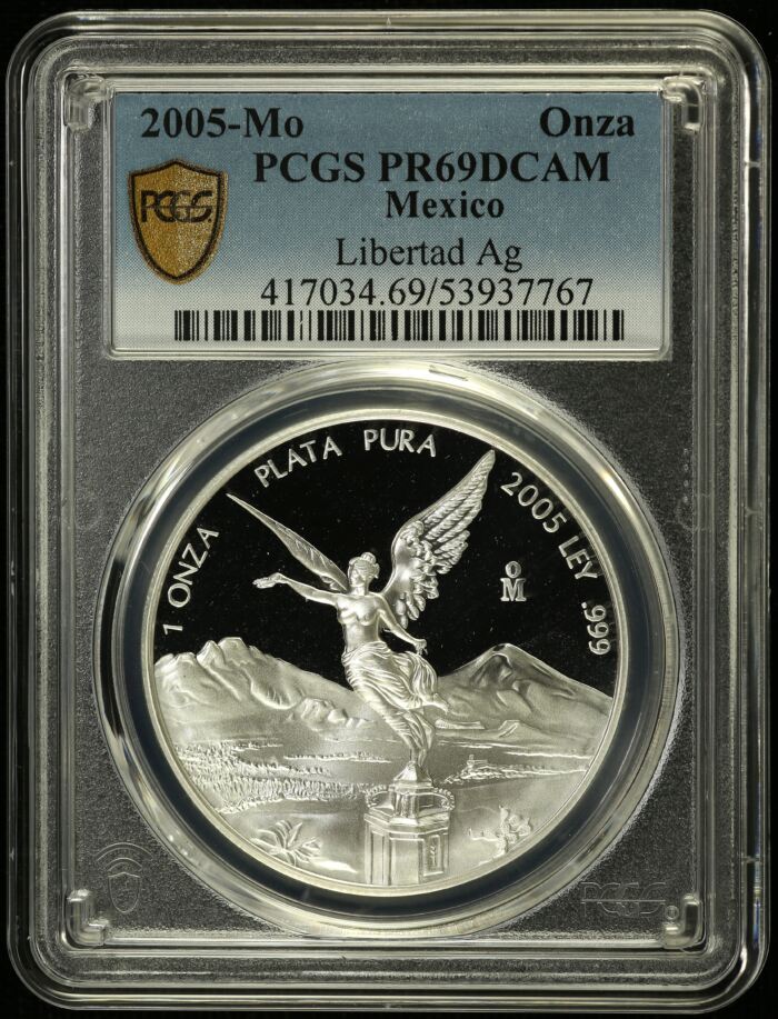Modern Silver & Minors Onza 2005 Mo PCGS PR69DCAM 0155054Modern Silver & Minors Onza 2005 Mo PCGS PR69DCAM 0155054