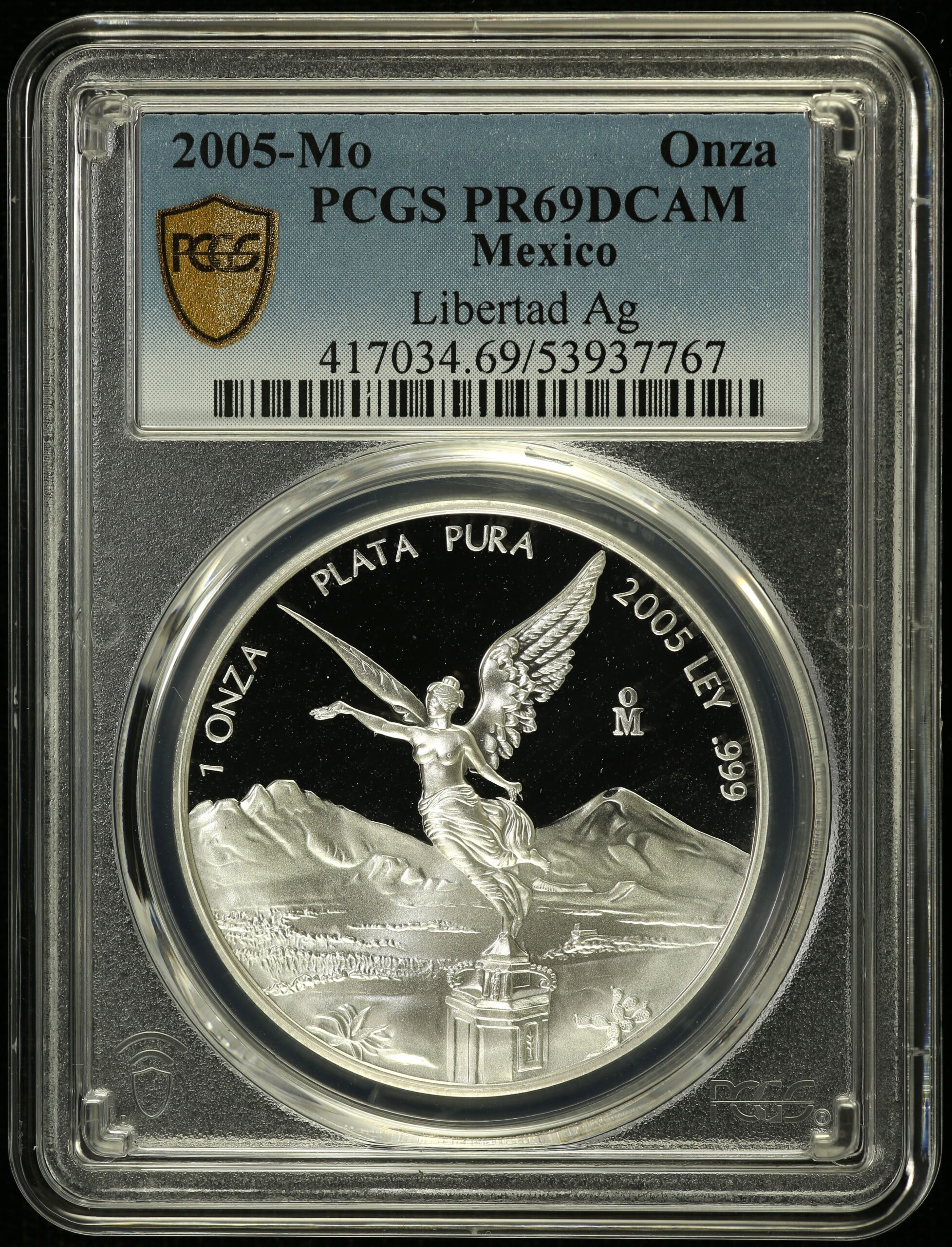 Modern Silver & Minors Onza 2005 Mo PCGS PR69DCAM 0155054