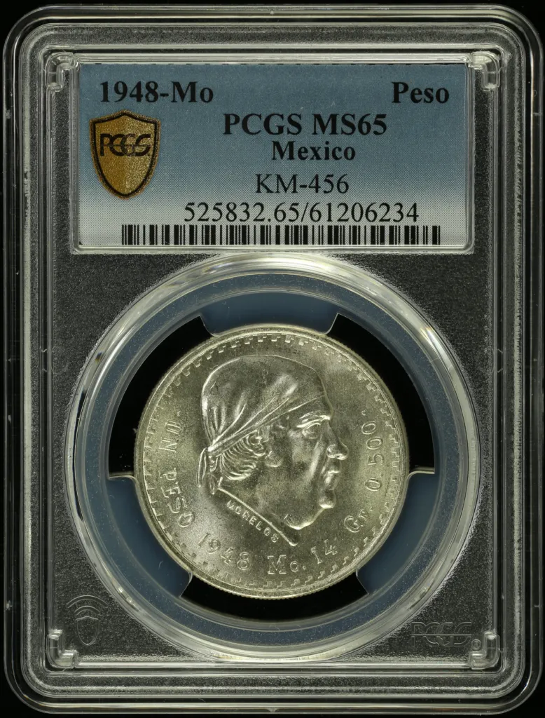 Modern Silver & Minors Peso 1948 Mo KM-456 PCGS MS65 0154085