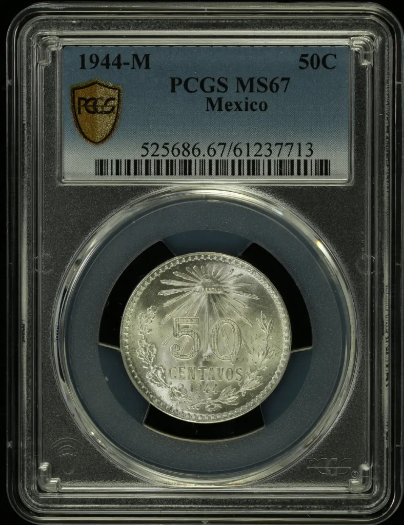 Modern Silver & Minors 50 Centavo 1944 M PCGS MS67 0154295