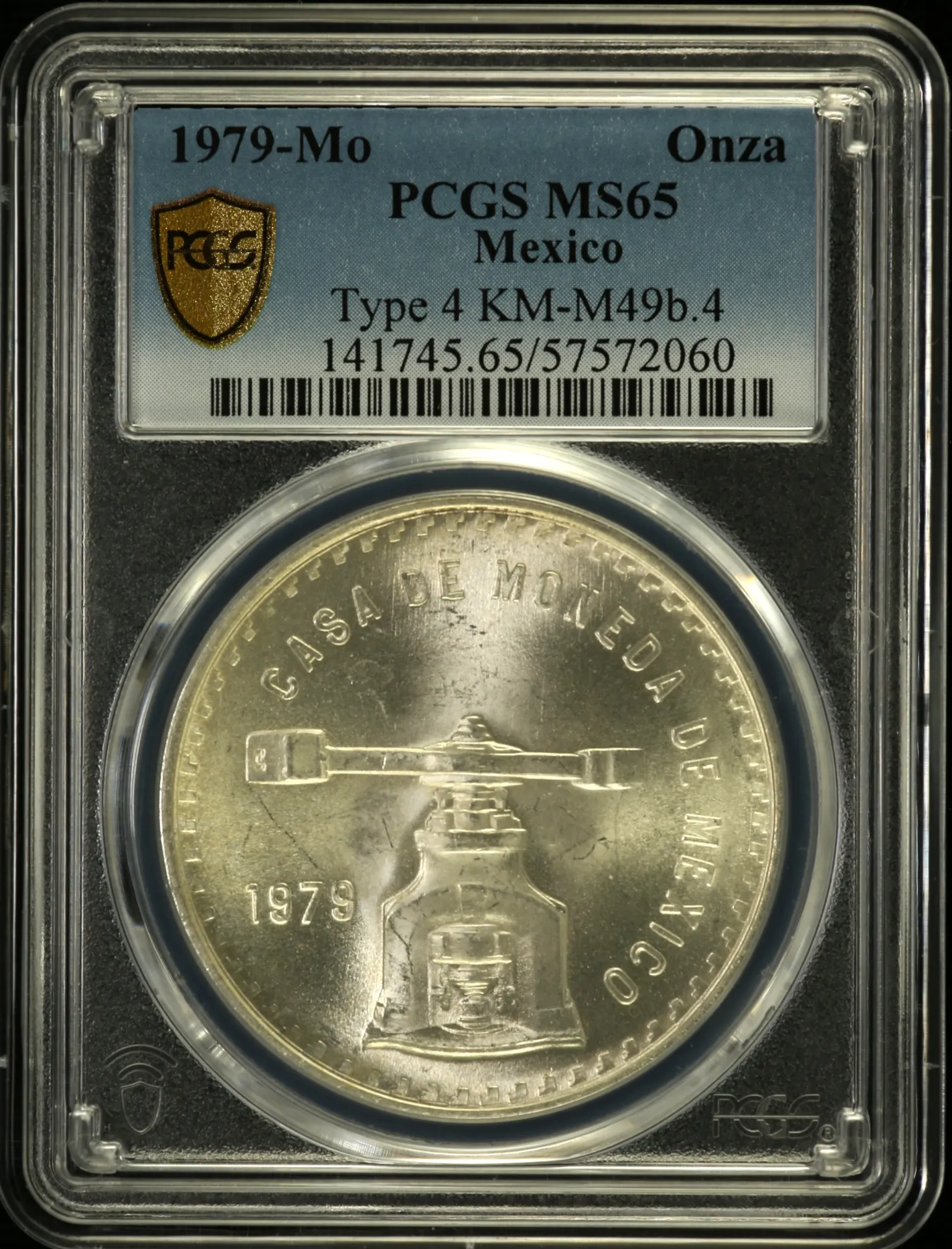 Modern Silver & Minors Onza 1979 Mo KM-M49b.4 PCGS MS65 0154647
