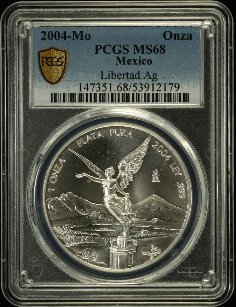 Modern Silver & Minors Onza 2004 Mo PCGS MS68 0155010