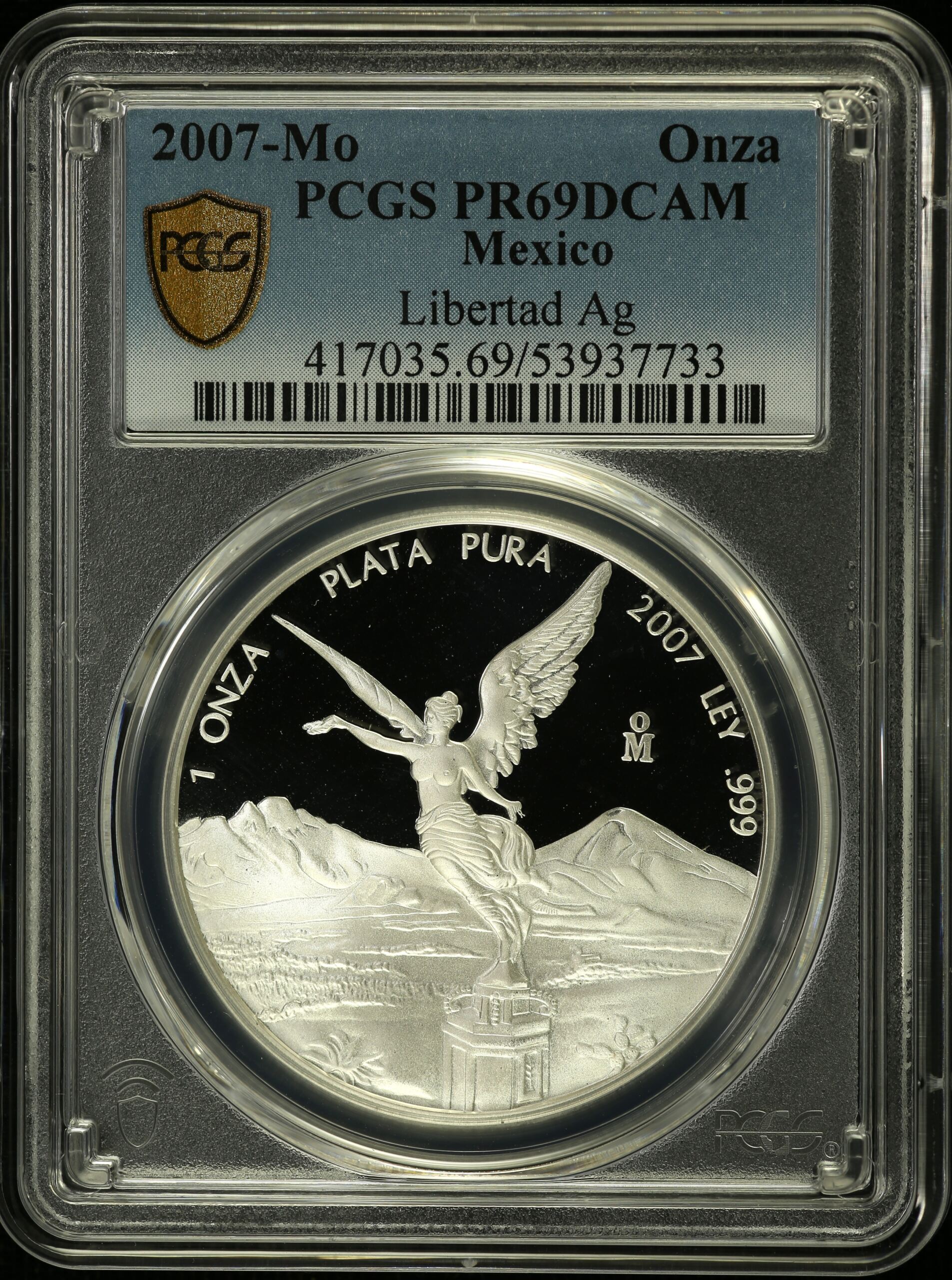 Modern Silver & Minors Onza 2007 Mo PCGS PR69DCAM 0155059