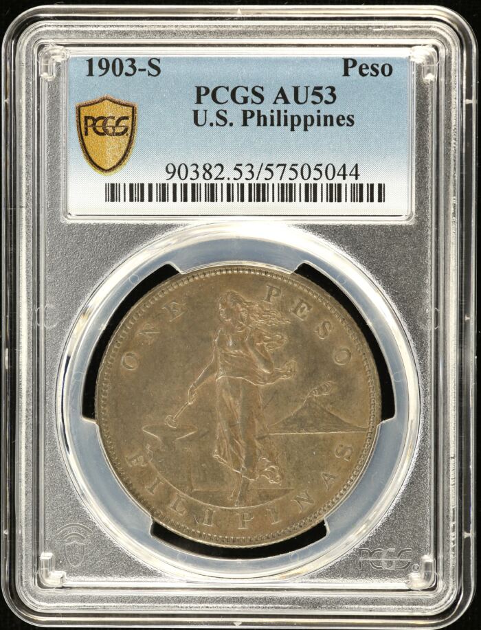 Philippines Peso 1903 S PCGS AU53 0154594Philippines Peso 1903 S PCGS AU53 0154594