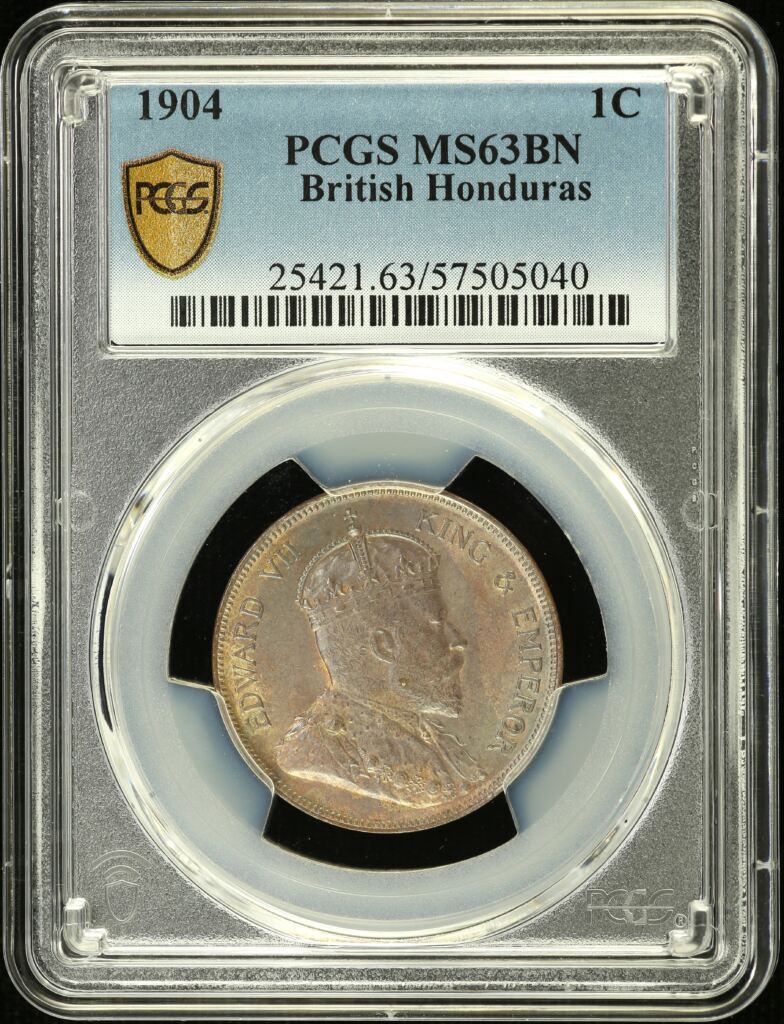 British Honduras Cent 1904 PCGS MS63BN 0154597