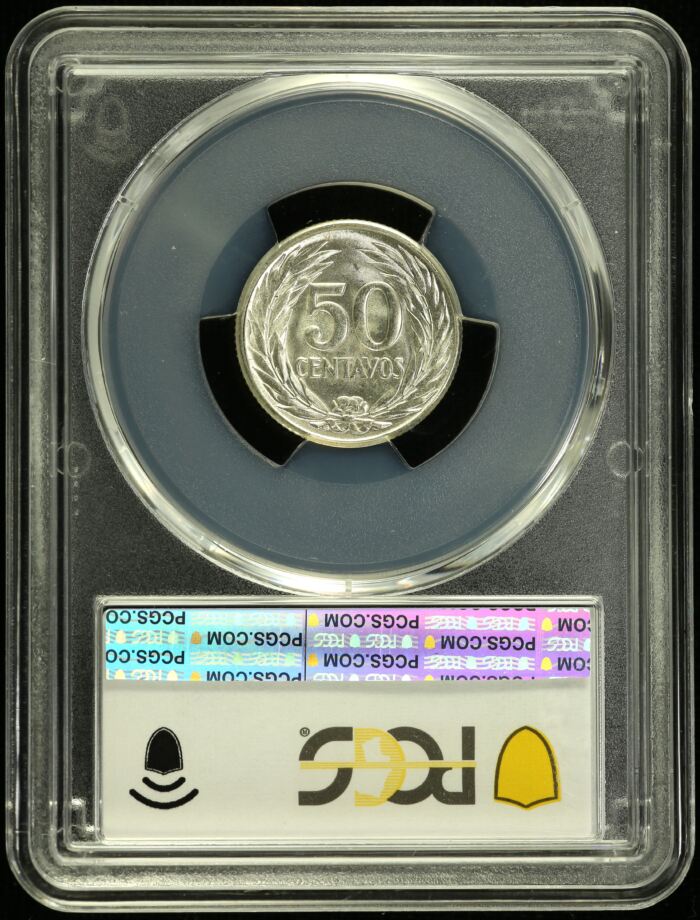El Salvador 50 Centavo 1953 PCGS MS64 0154600El Salvador 50 Centavo 1953 PCGS MS64 0154600 - Image 2