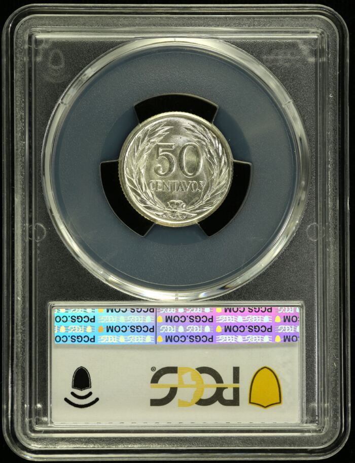 El Salvador 50 Centavo 1953 PCGS MS63 0154601El Salvador 50 Centavo 1953 PCGS MS63 0154601 - Image 2