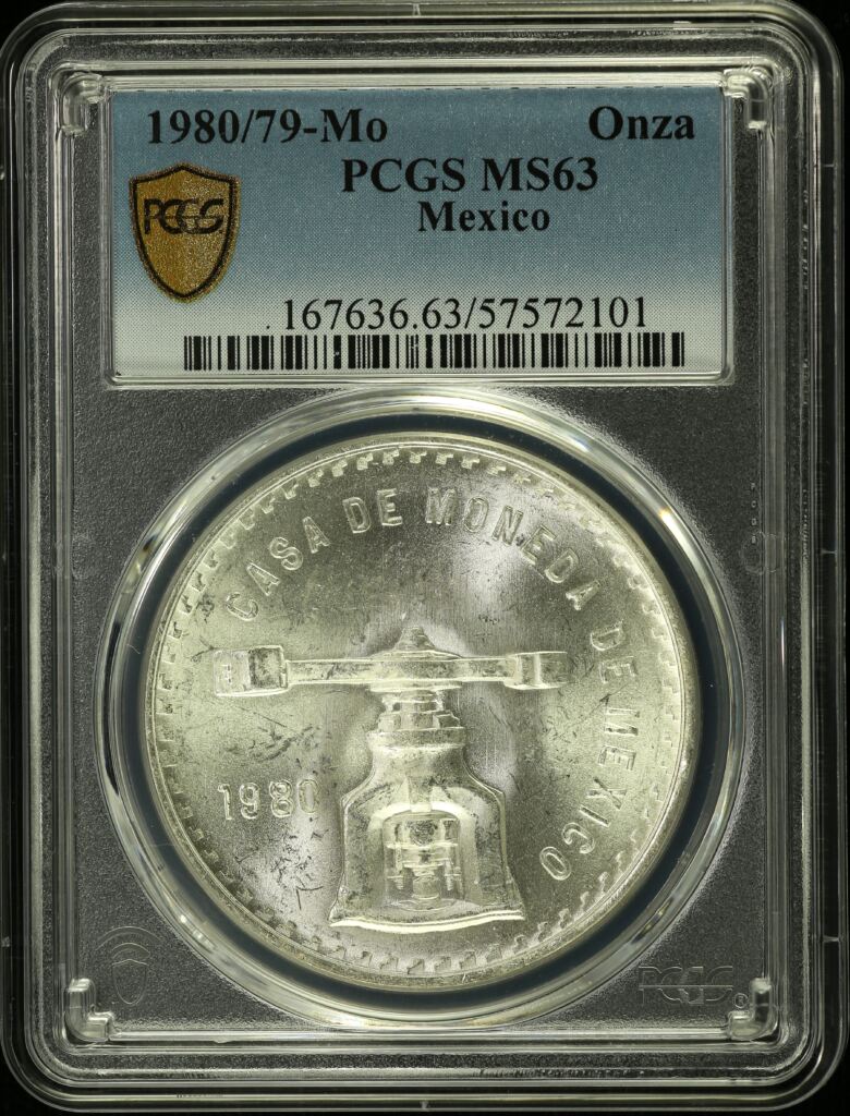 Modern Silver & Minors Onza 1980/79 Mo PCGS MS63 0154625