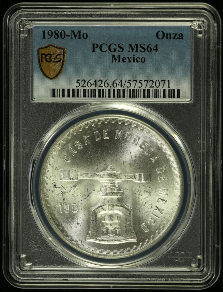 Modern Silver & Minors Onza 1980 Mo PCGS MS64 0154633