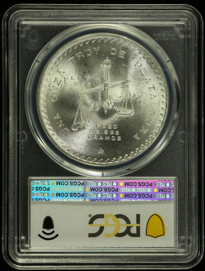 Modern Silver & Minors Onza 1980 Mo PCGS MS64 0154633Modern Silver & Minors Onza 1980 Mo PCGS MS64 0154633 - Image 2