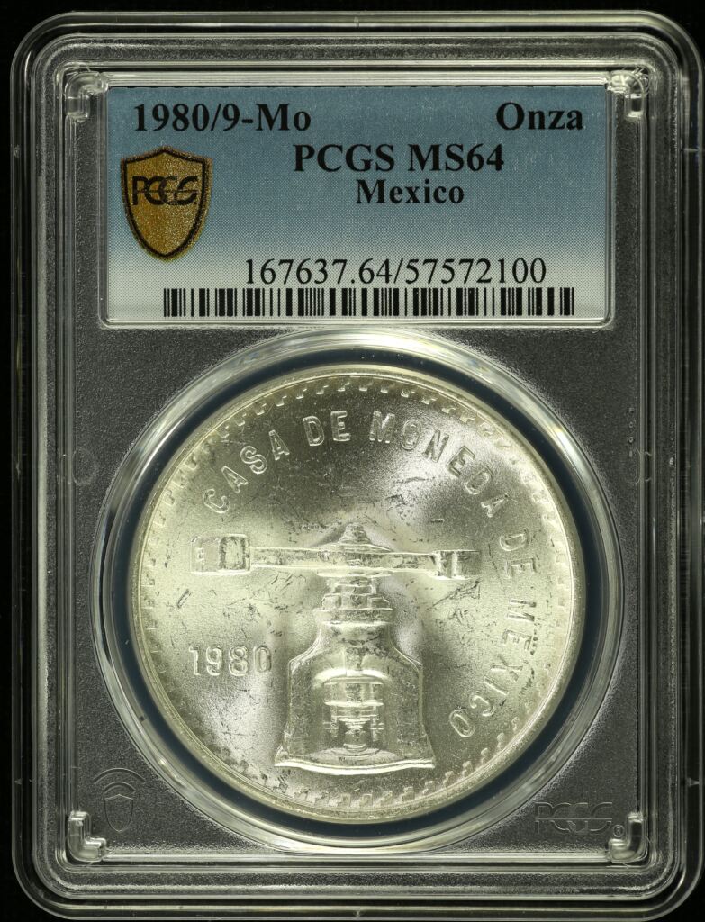 Modern Silver & Minors Onza 1980/9 Mo PCGS MS64 0154636