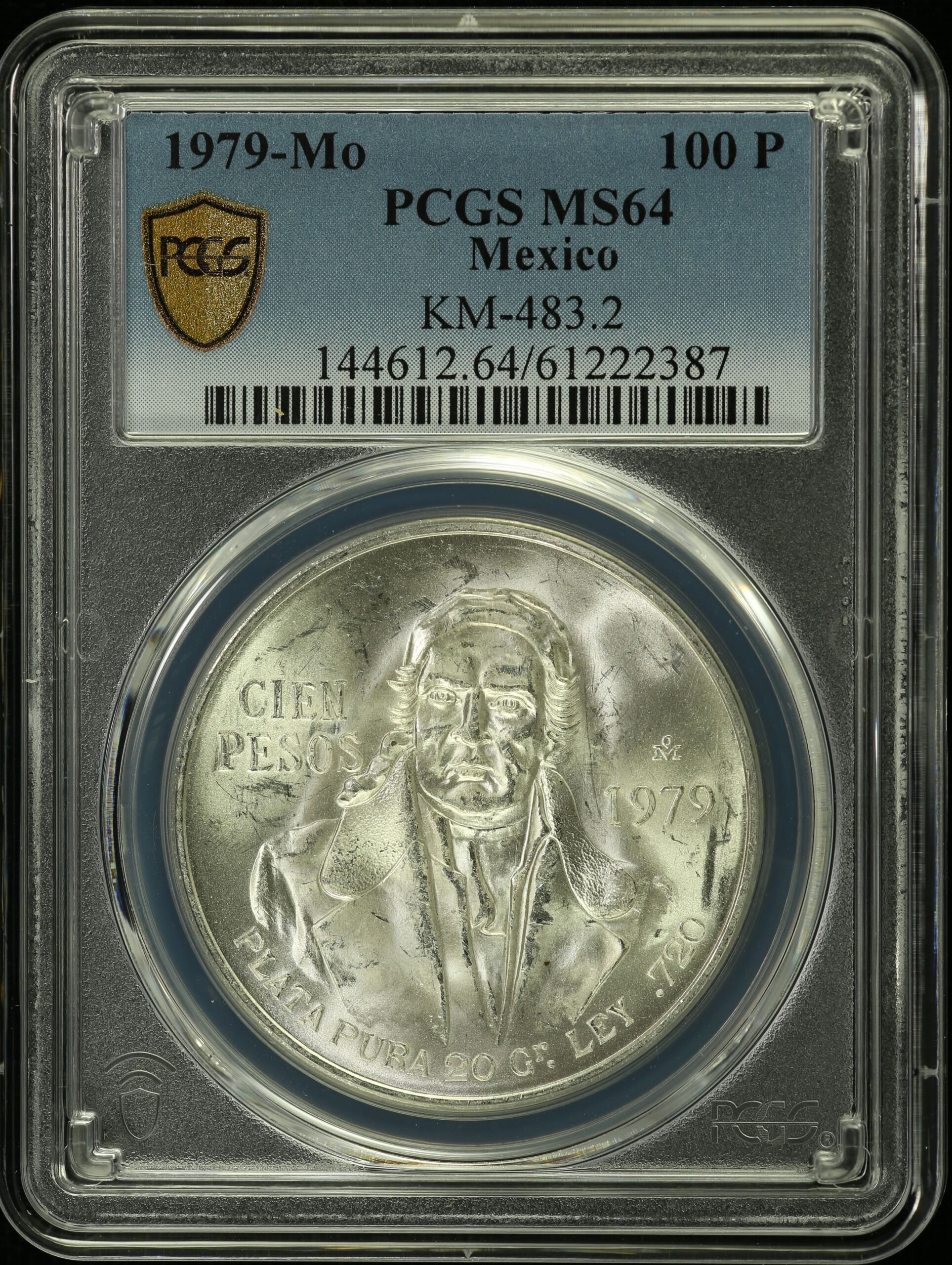 Modern Silver & Minors 100 Peso 1979 Mo KM-483.2 PCGS MS64 0153648