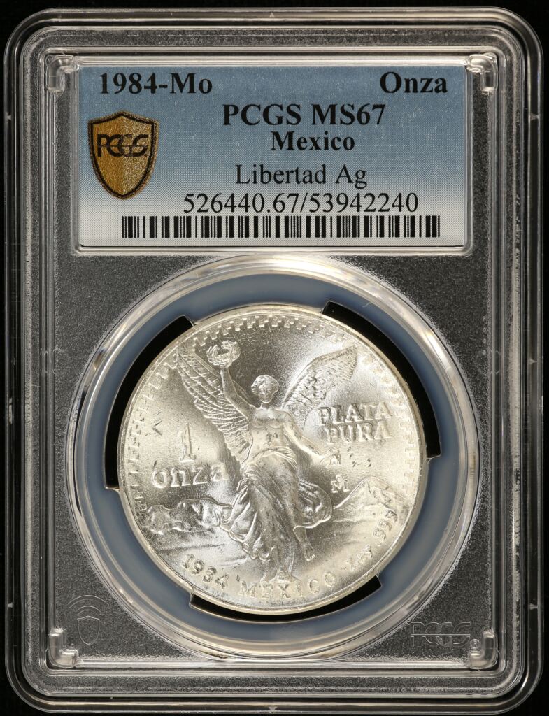 Modern Silver & Minors Onza 1984 Mo PCGS MS67 0154662