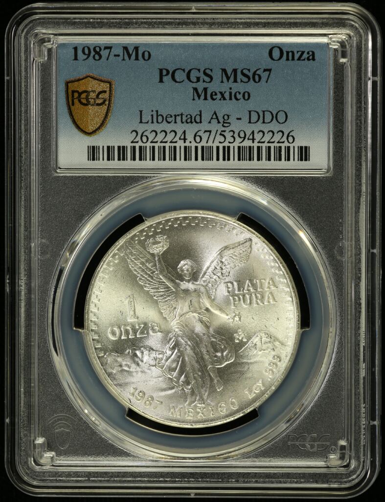 Modern Silver & Minors Onza 1987 Mo PCGS MS67 0154672