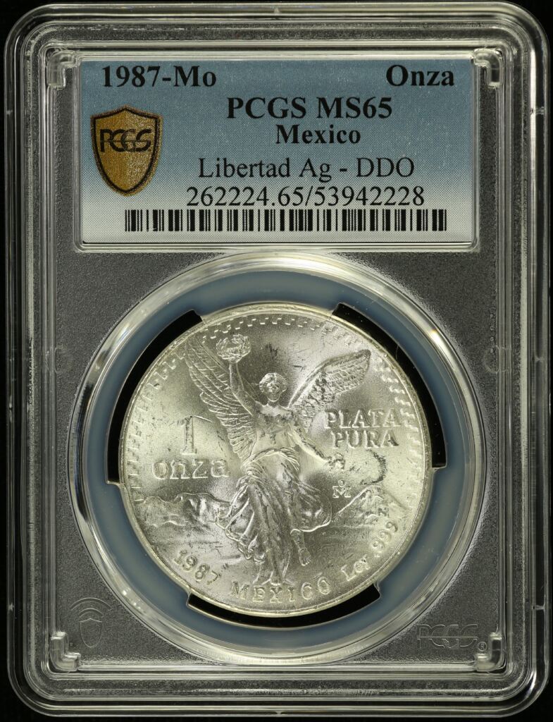 Modern Silver & Minors Onza 1987 Mo PCGS MS65 0154674