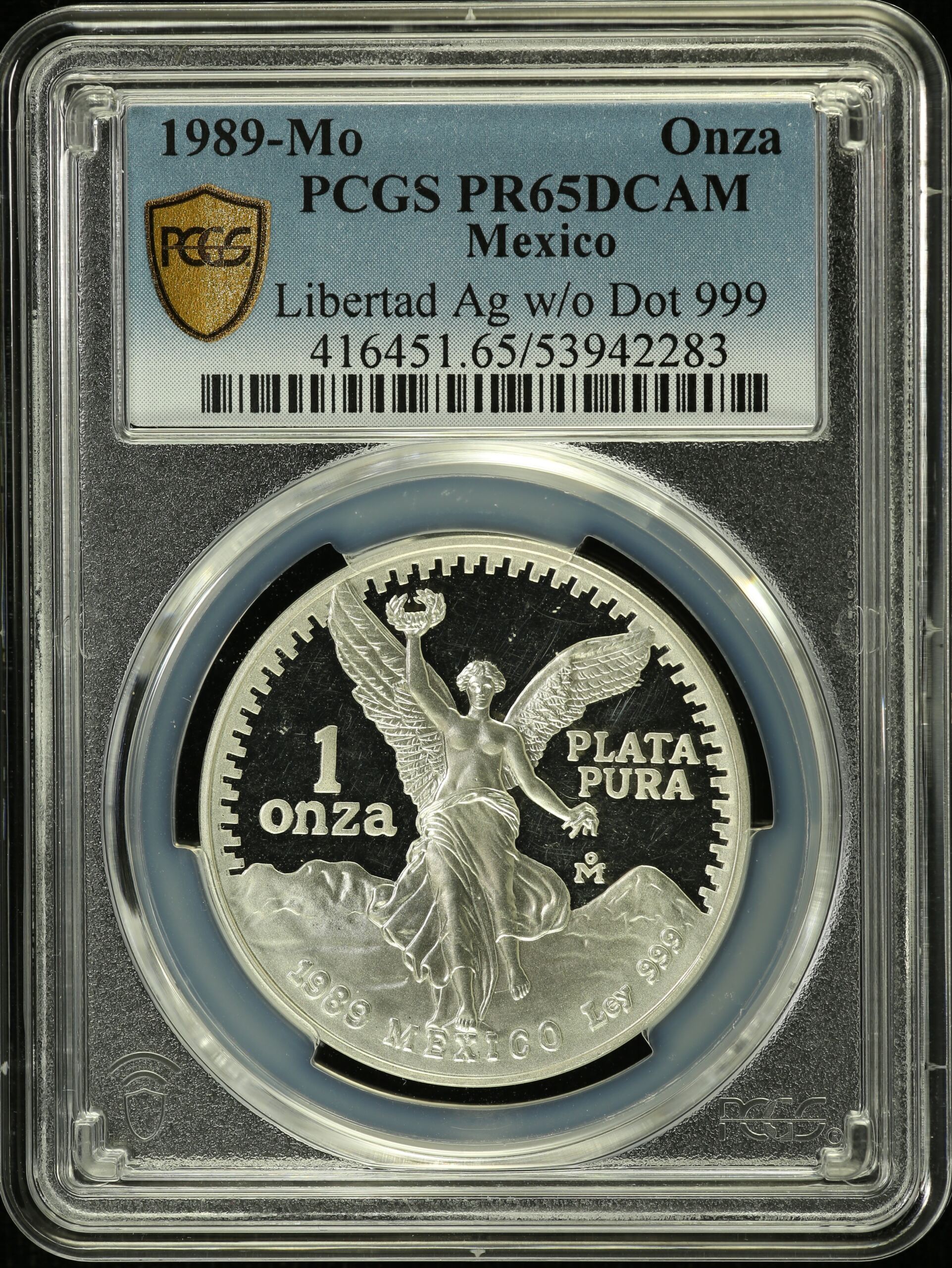 Mexican Coins Modern Silver & Minors Onza Modern Silver & Minors Onza 1989 Mo PCGS PR65DCAM 0154677 Modern Silver & Minors Onza 1989 Mo PCGS PR65DCAM 0154677Modern Silver & Minors Onza 1989 Mo PCGS PR65DCAM 0154677