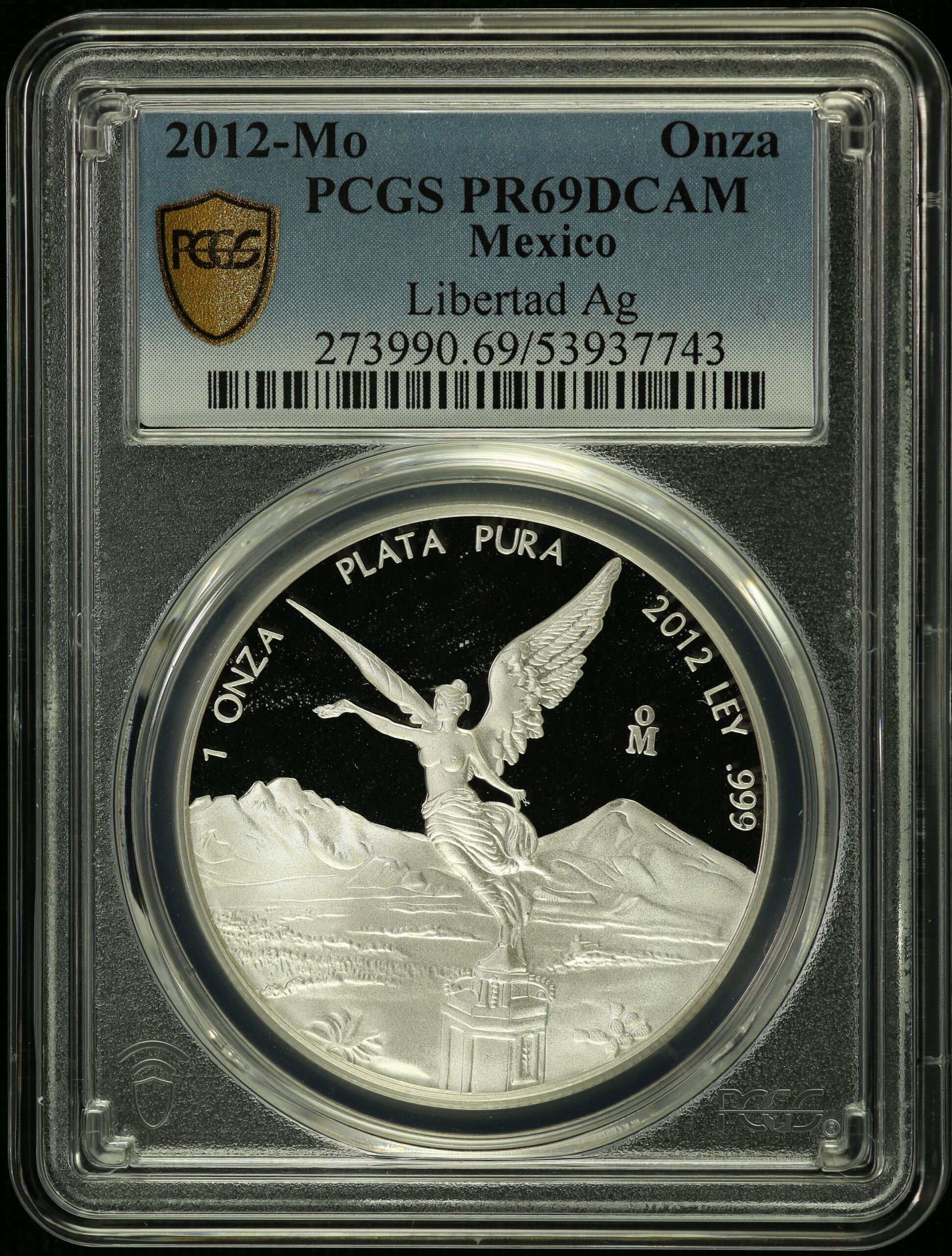 Modern Silver & Minors Onza 2012 Mo PCGS PR69DCAM 0155068