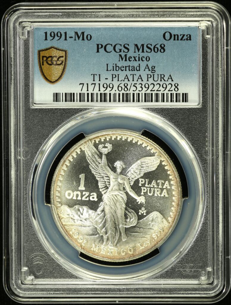 Modern Silver & Minors Onza 1991 Mo PCGS MS68 0154680