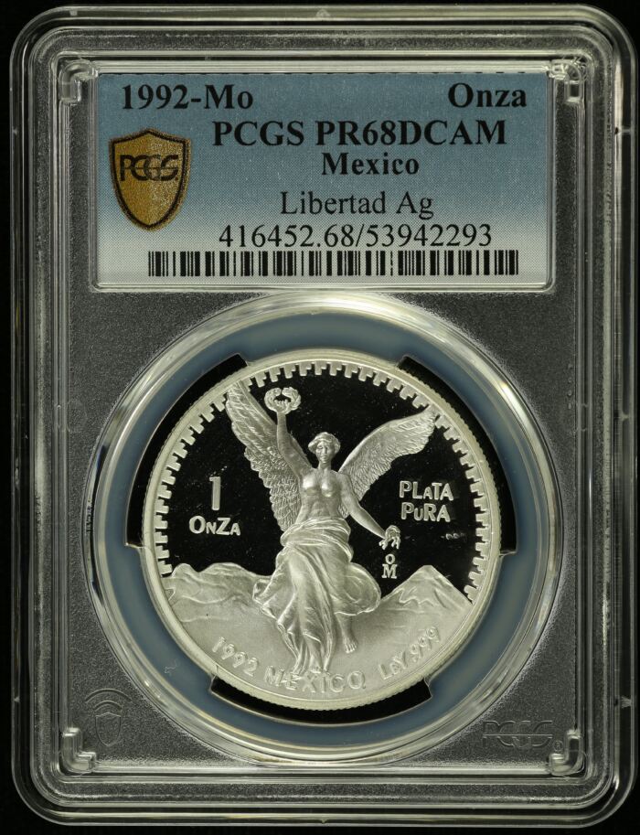 Modern Silver & Minors Onza 1992 Mo PCGS PR68DCAM 0154684Modern Silver & Minors Onza 1992 Mo PCGS PR68DCAM 0154684