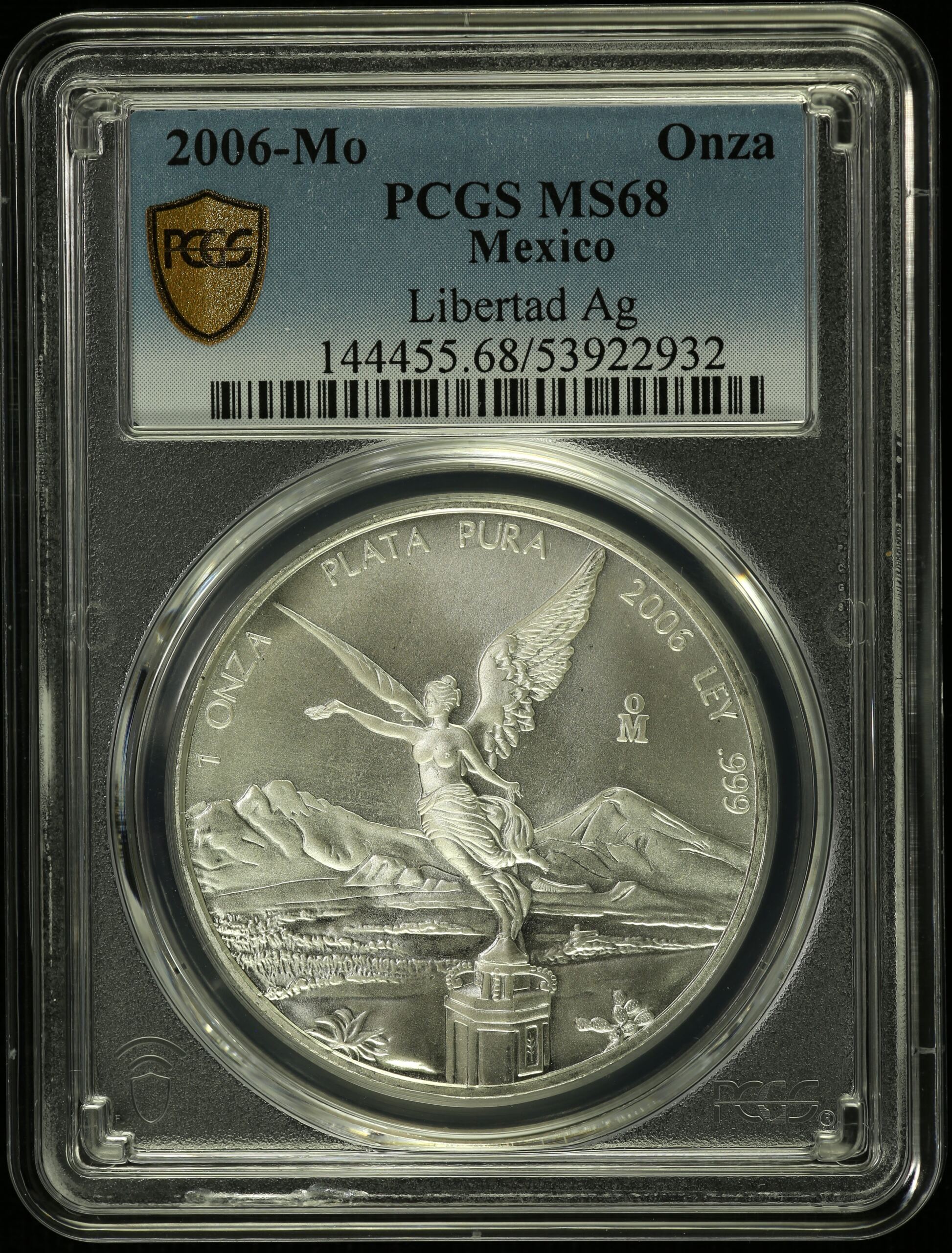 Mexican Coins Modern Silver & Minors Onza Modern Silver & Minors Onza 2006 Mo PCGS MS68 0154686 Modern Silver & Minors Onza 2006 Mo PCGS MS68 0154686Modern Silver & Minors Onza 2006 Mo PCGS MS68 0154686