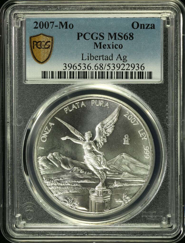 Modern Silver & Minors Onza 2007 Mo PCGS MS68 0154690