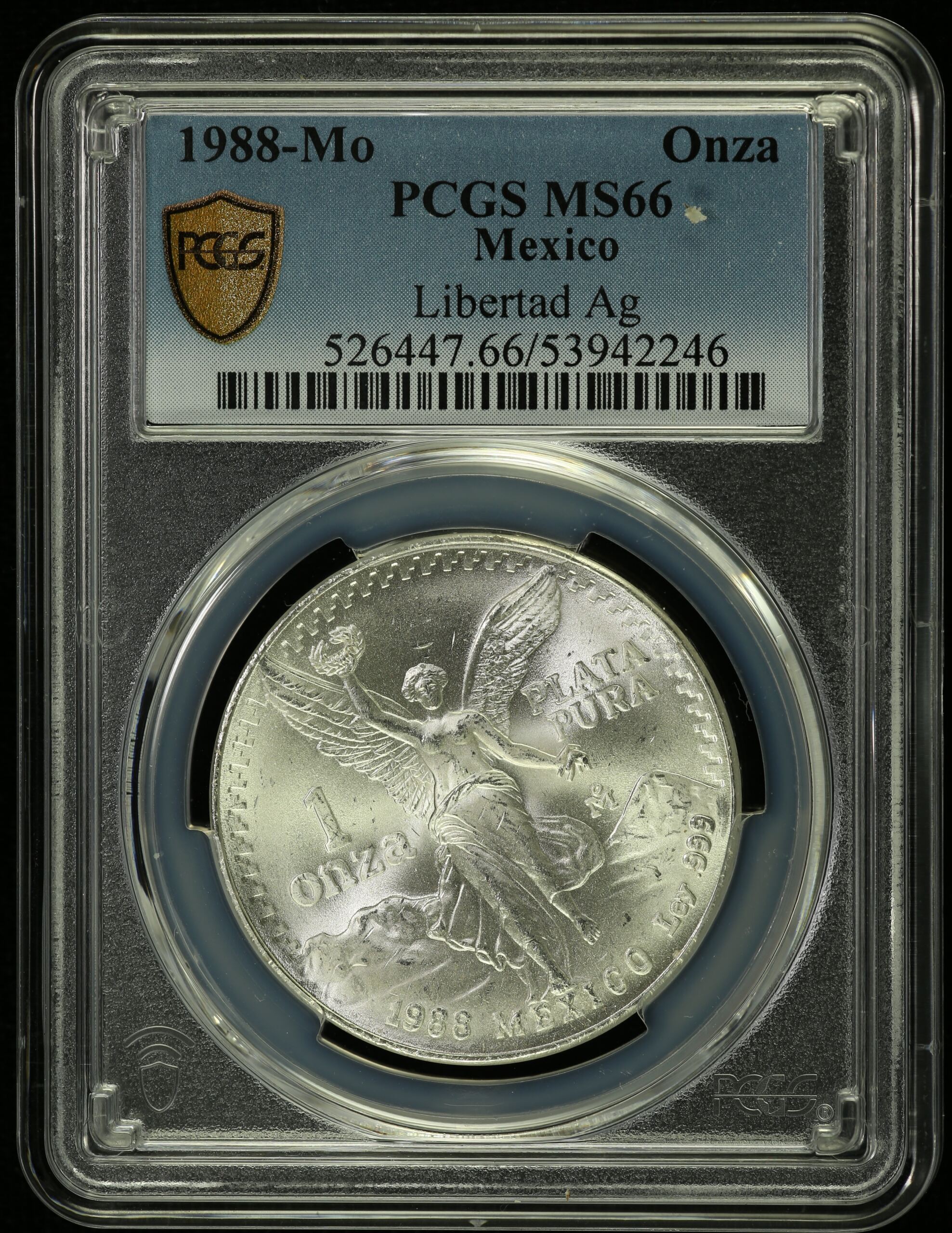Mexican Coins Modern Silver & Minors Onza Modern Silver & Minors Onza 1988 Mo PCGS MS66 0154696 Modern Silver & Minors Onza 1988 Mo PCGS MS66 0154696Modern Silver & Minors Onza 1988 Mo PCGS MS66 0154696