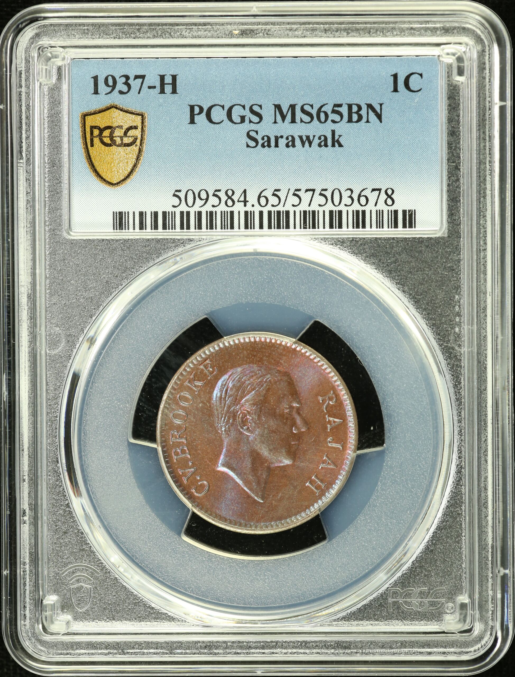 Other Sarawak Cent 1937 H PCGS MS65BN 0153697