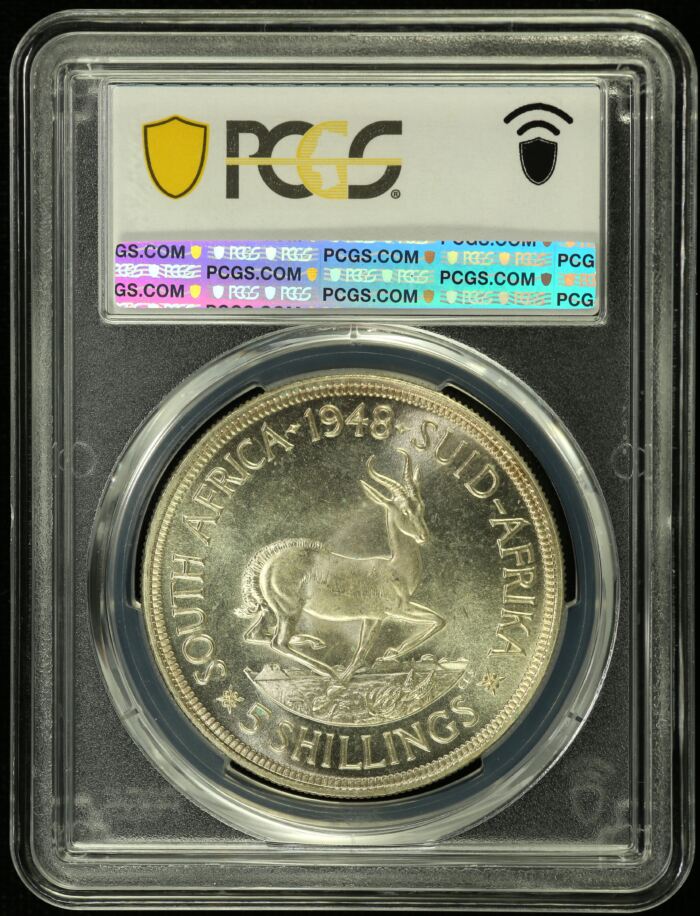South Africa 5 Shilling 1948 PCGS PL66 0153699South Africa 5 Shilling 1948 PCGS PL66 0153699 - Image 2
