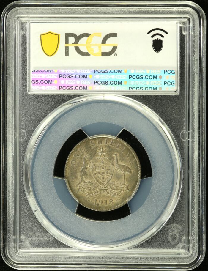 Australia Shilling 1918 M PCGS AU53 0153703Australia Shilling 1918 M PCGS AU53 0153703 - Image 2