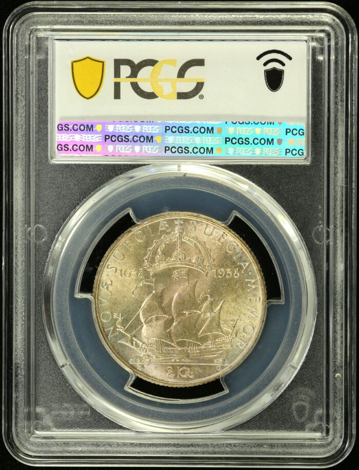 Sweden 2 Kroner 1938 G KM-807 PCGS MS65 0153704Sweden 2 Kroner 1938 G KM-807 PCGS MS65 0153704 - Image 2