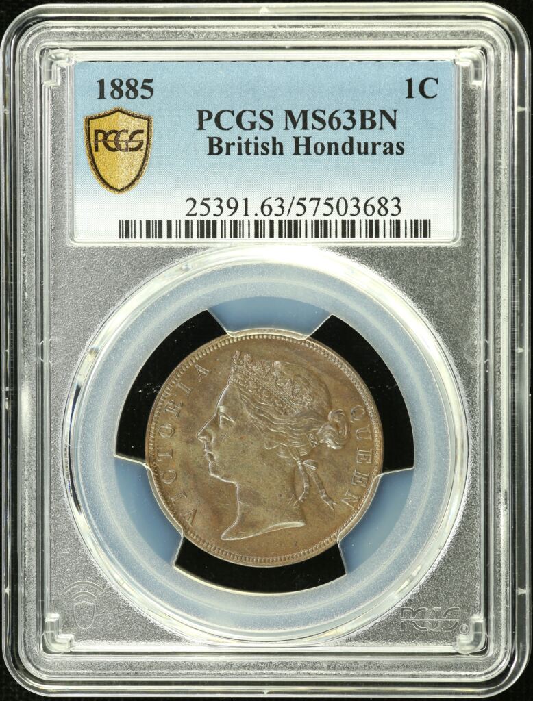 Belize Cent 1885 PCGS MS63BN 0153705