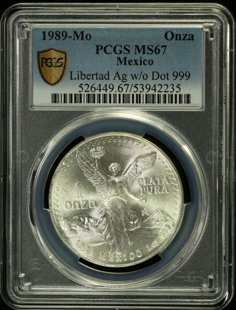 Modern Silver & Minors Onza 1989 Mo PCGS MS67 0154709