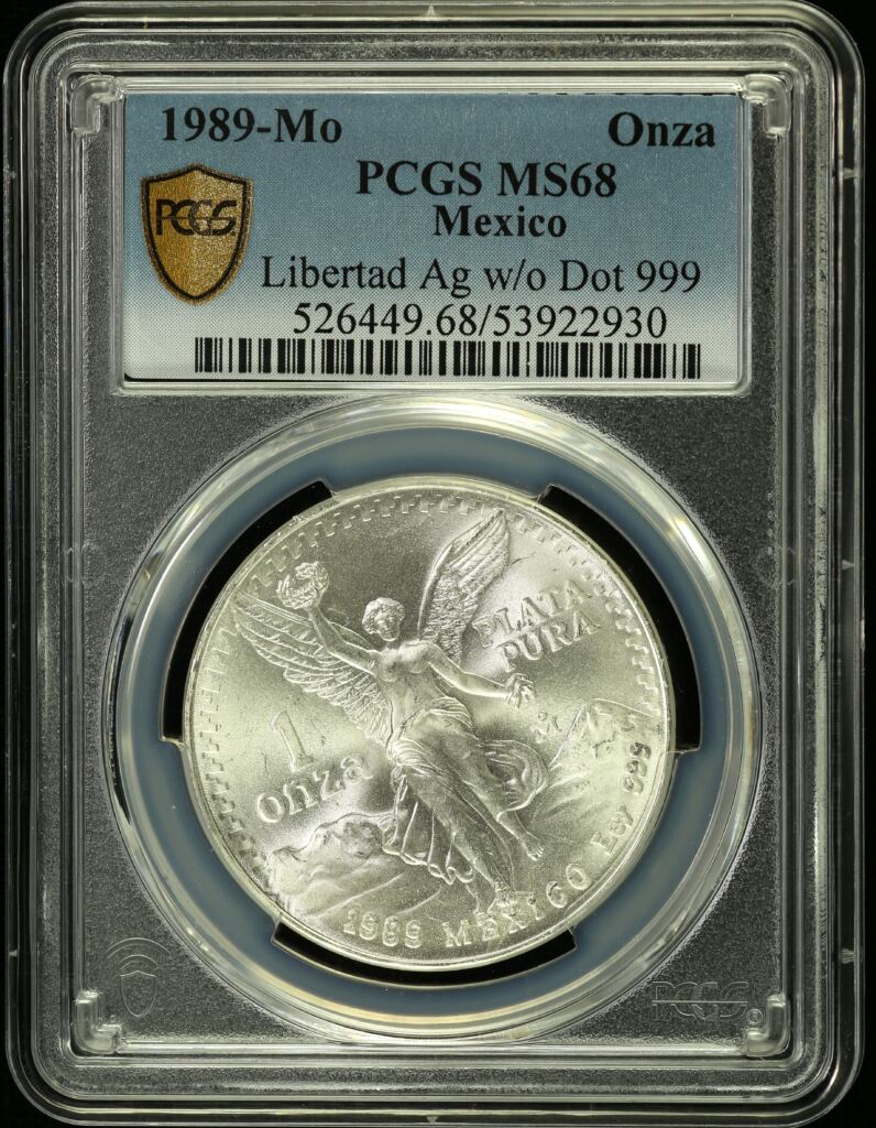 Modern Silver & Minors Onza 1989 Mo PCGS MS68 0154710