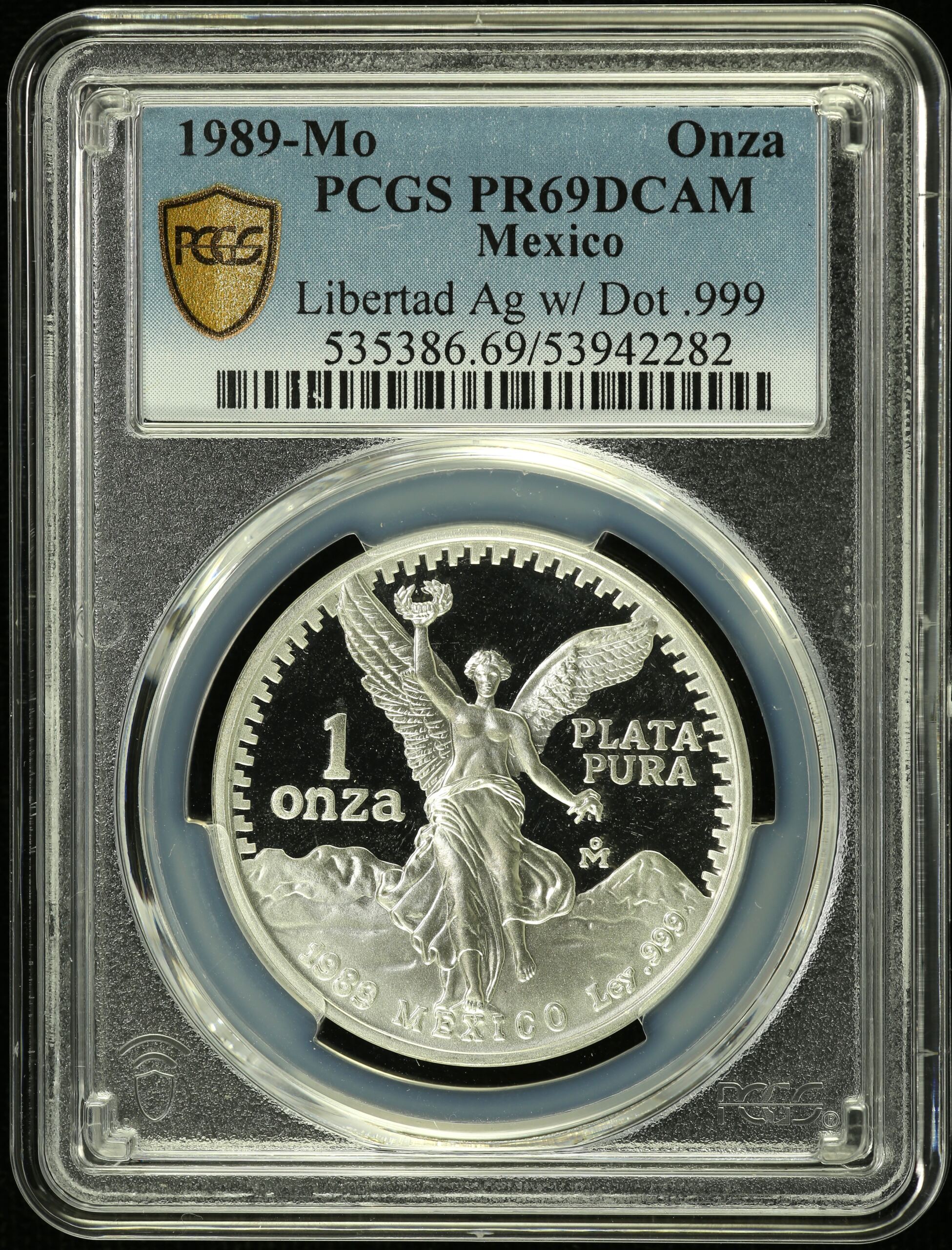 Mexican Coins Modern Silver & Minors Onza Modern Silver & Minors Onza 1989 Mo PCGS PR69DCAM 0154718 Modern Silver & Minors Onza 1989 Mo PCGS PR69DCAM 0154718Modern Silver & Minors Onza 1989 Mo PCGS PR69DCAM 0154718