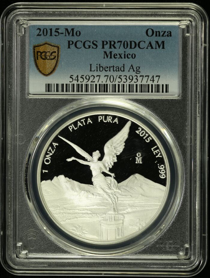 Modern Silver & Minors Onza 2015 Mo PCGS PR70DCAM 0155072Modern Silver & Minors Onza 2015 Mo PCGS PR70DCAM 0155072