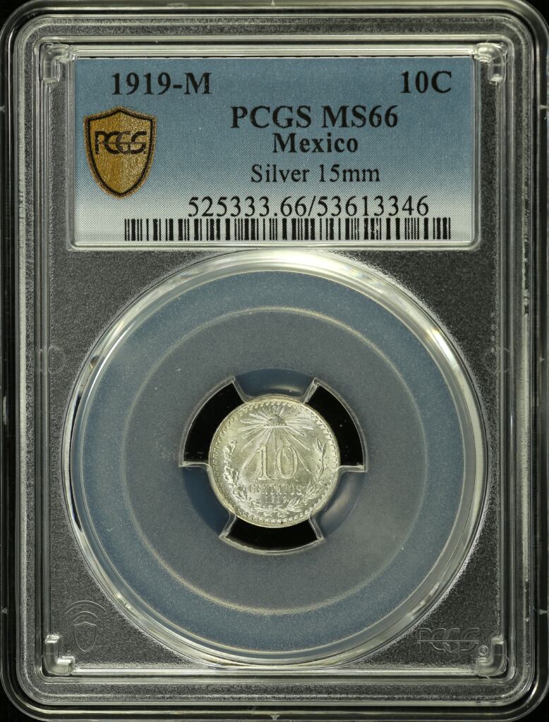Modern Silver & Minors 10 Centavo 1919 M PCGS MS66 0153733