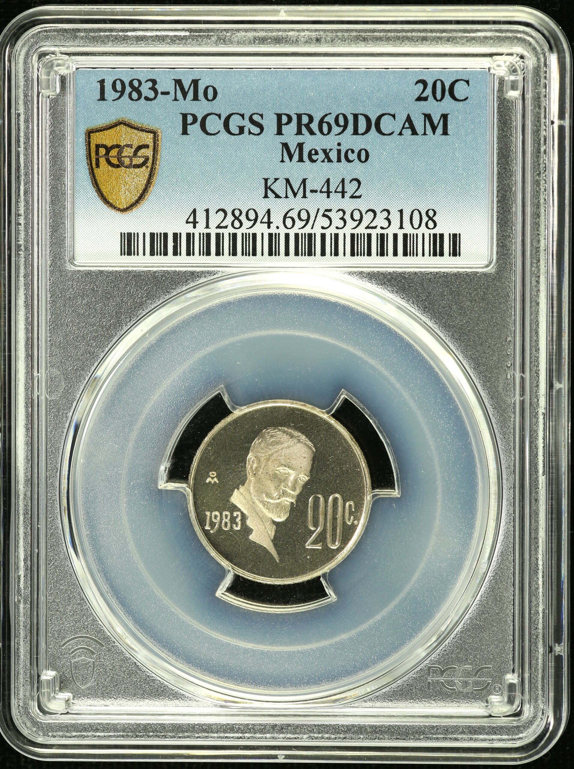 Modern Silver & Minors 20 Centavo 1983 Mo KM-442 PCGS PR69DCAM 0155074